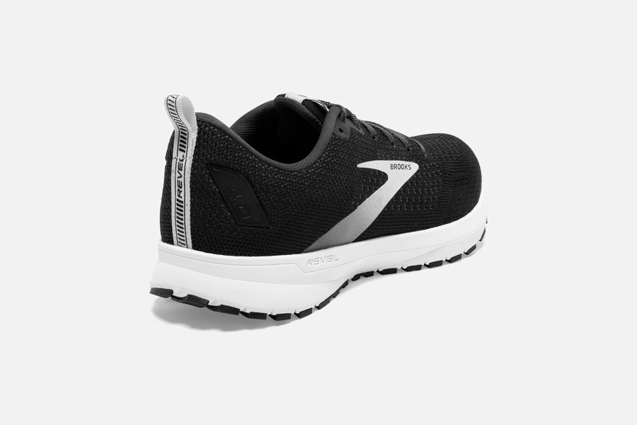 Brooks Revel 4 Road Running Shoes Mens Black/Silver 678103-RXJ